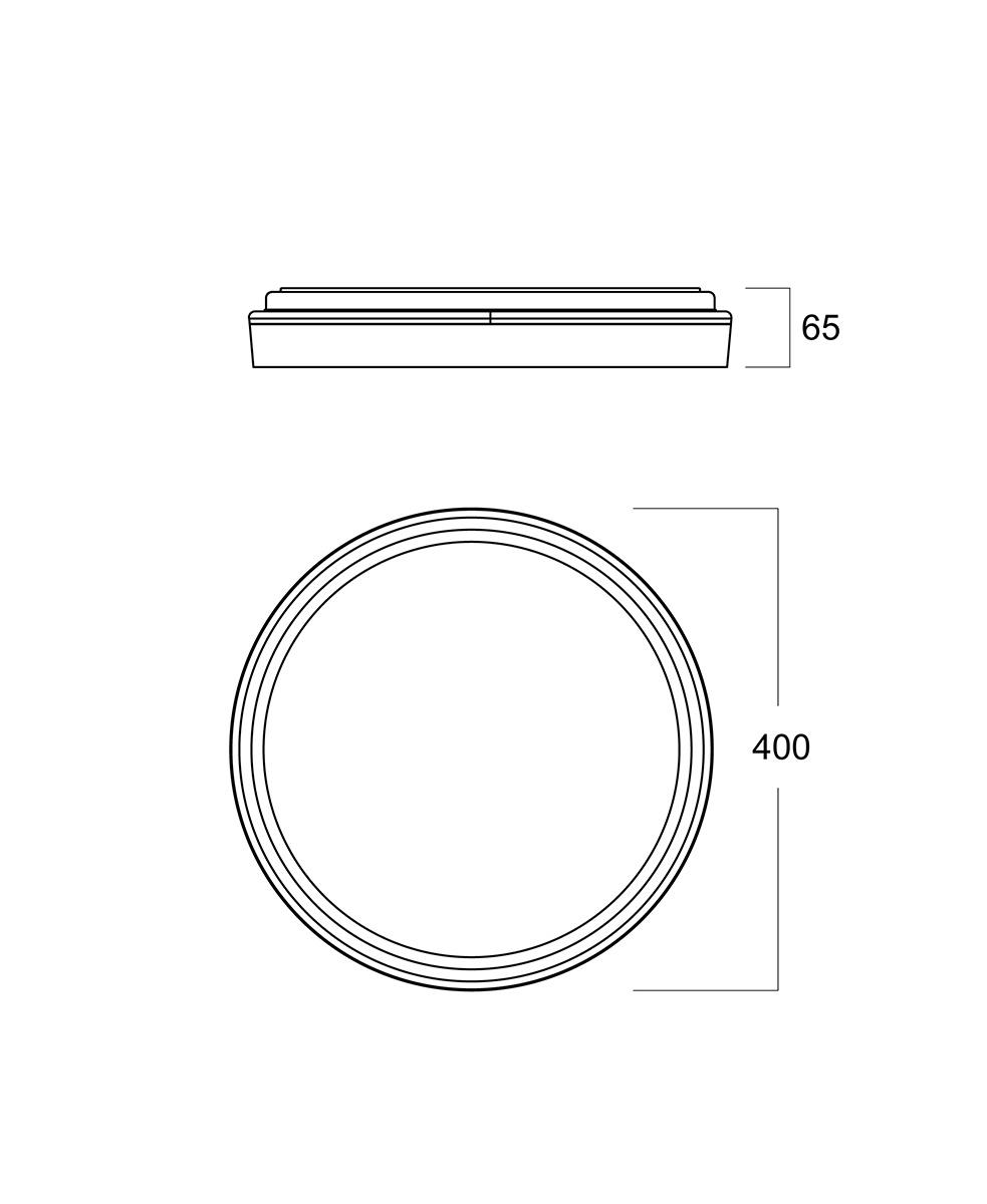 Verona 40 cm Altın/Beyaz Plafonyer