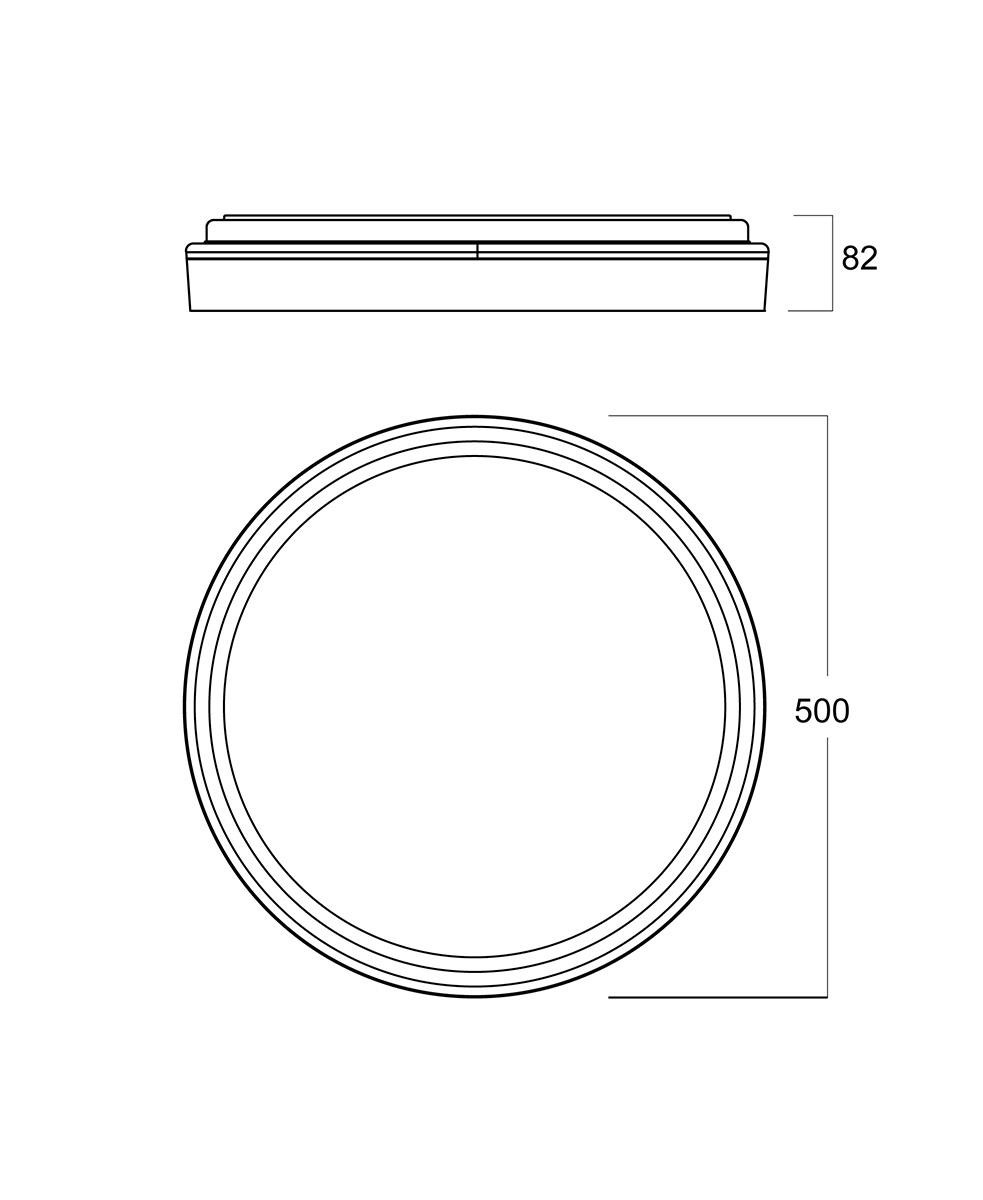 Verona 50 cm Altın/Beyaz Plafonyer