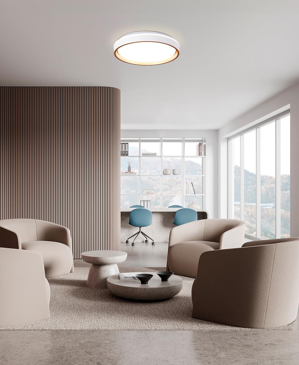 Verona 50 cm Altın/Beyaz Plafonyer