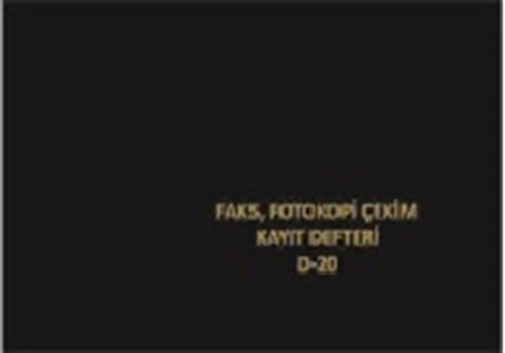 Fax - Fotokopi Çekim Kayıt Defteri 