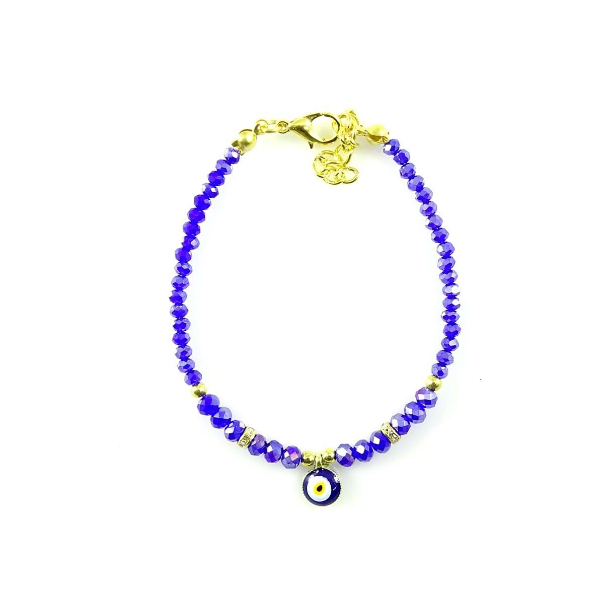 Crystal Evil Eye Pendant Bracelet (12 Pack)
