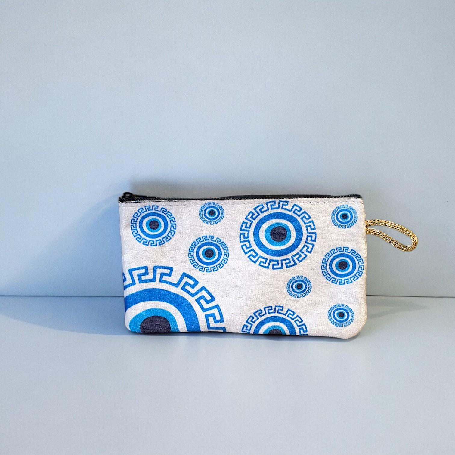 18x10Cm Nazar  Desenli (Desen Seçenekli) Kadife Cüzdan