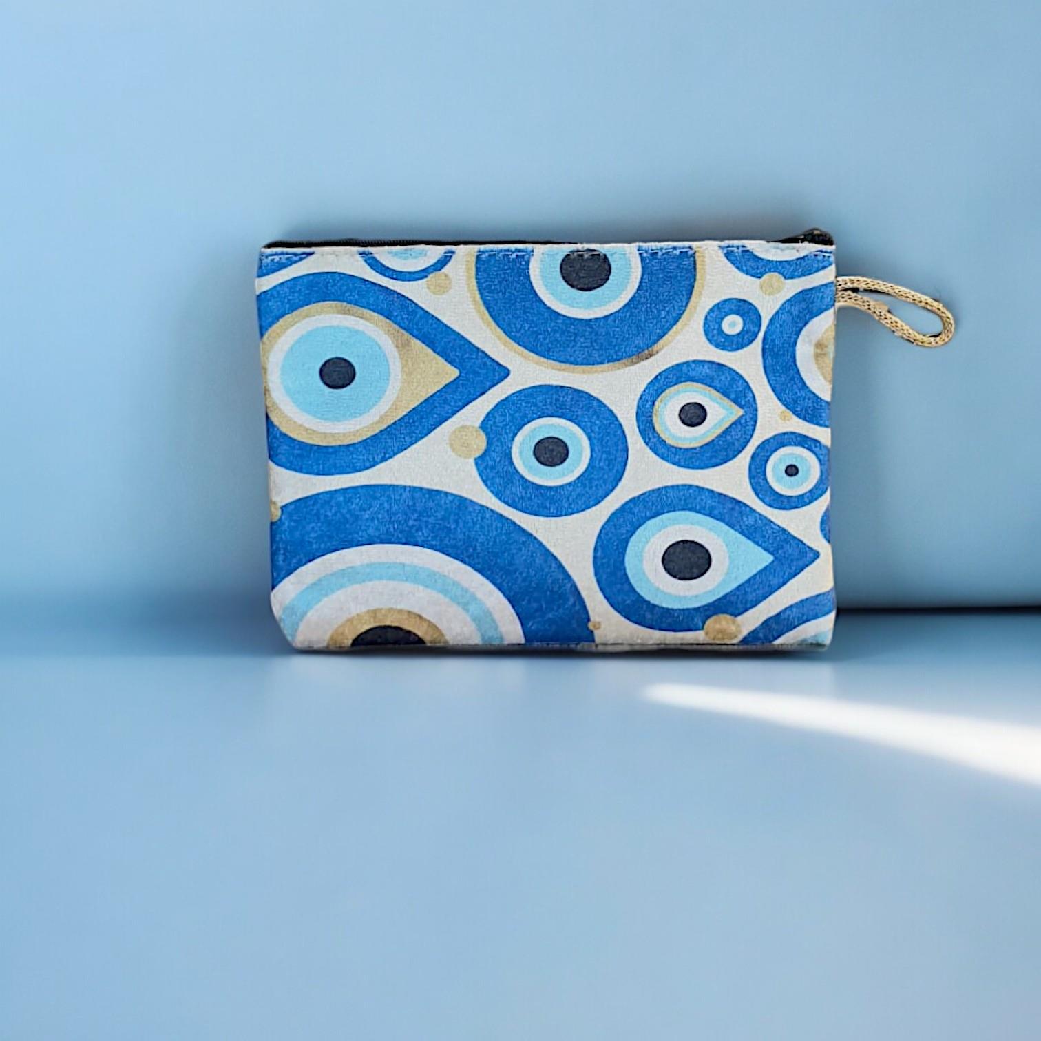 21x15,5 Cm Nazar  Desenli (Desen Seçenekli) Kadife Cüzdan