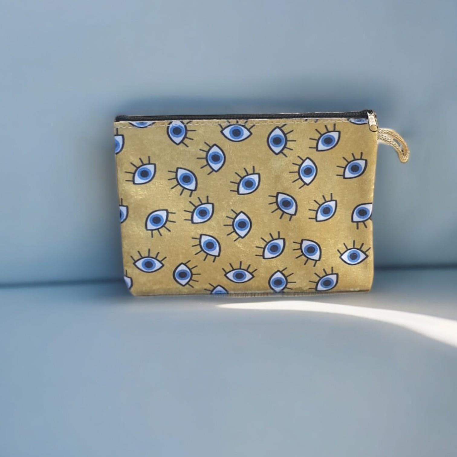 21x15,5 Cm Nazar  Desenli (Desen Seçenekli) Kadife Cüzdan