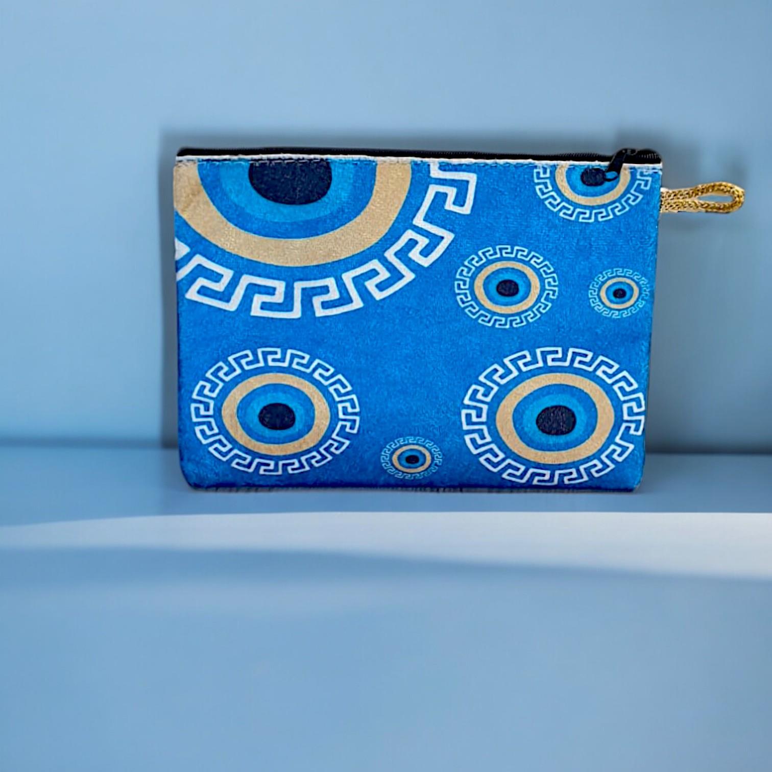 21x15,5 Cm Nazar  Desenli (Desen Seçenekli) Kadife Cüzdan