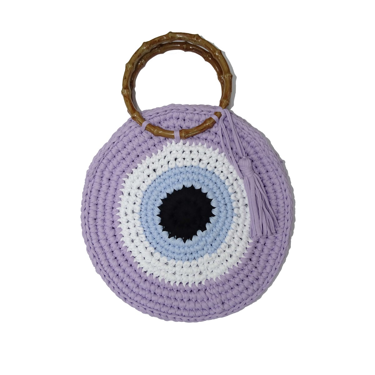 30 Cm Evil Eye Pattern (Color Option) Knitted Bag