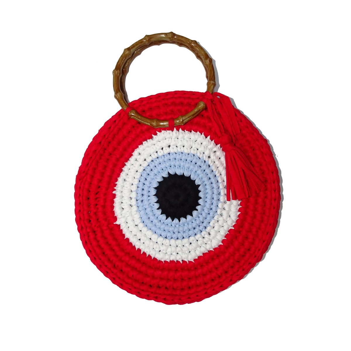 30 Cm Evil Eye Pattern (Color Option) Knitted Bag