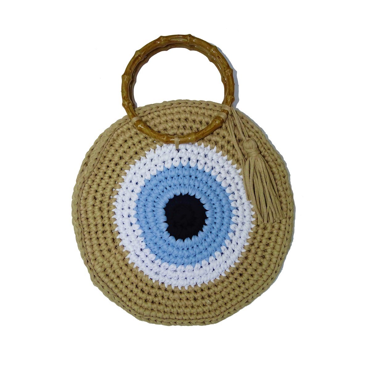 30 Cm Evil Eye Pattern (Color Option) Knitted Bag