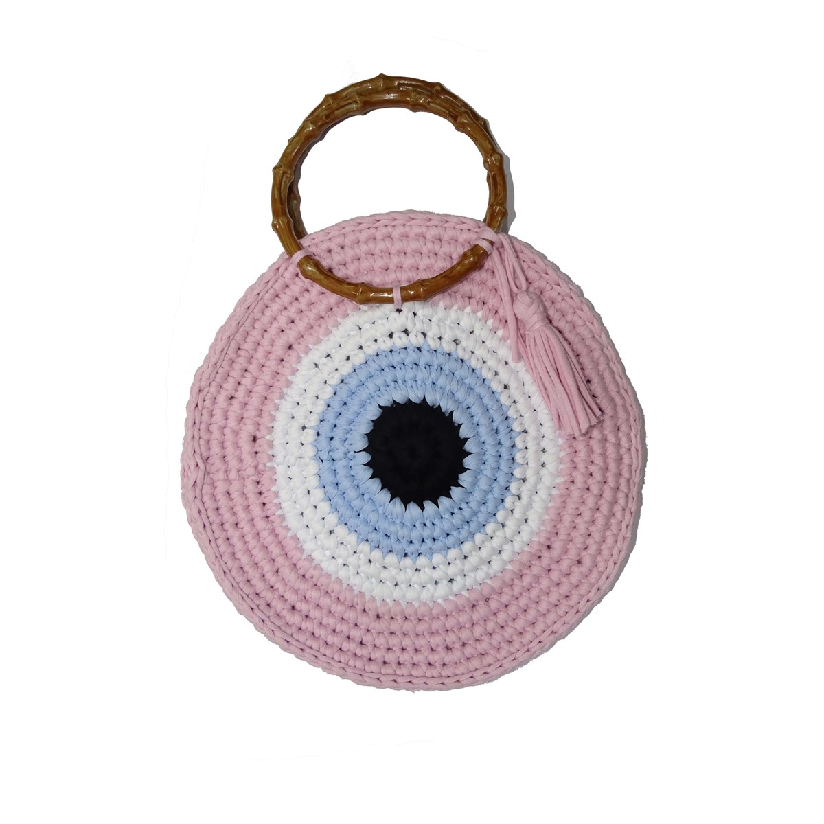 30 Cm Evil Eye Pattern (Color Option) Knitted Bag