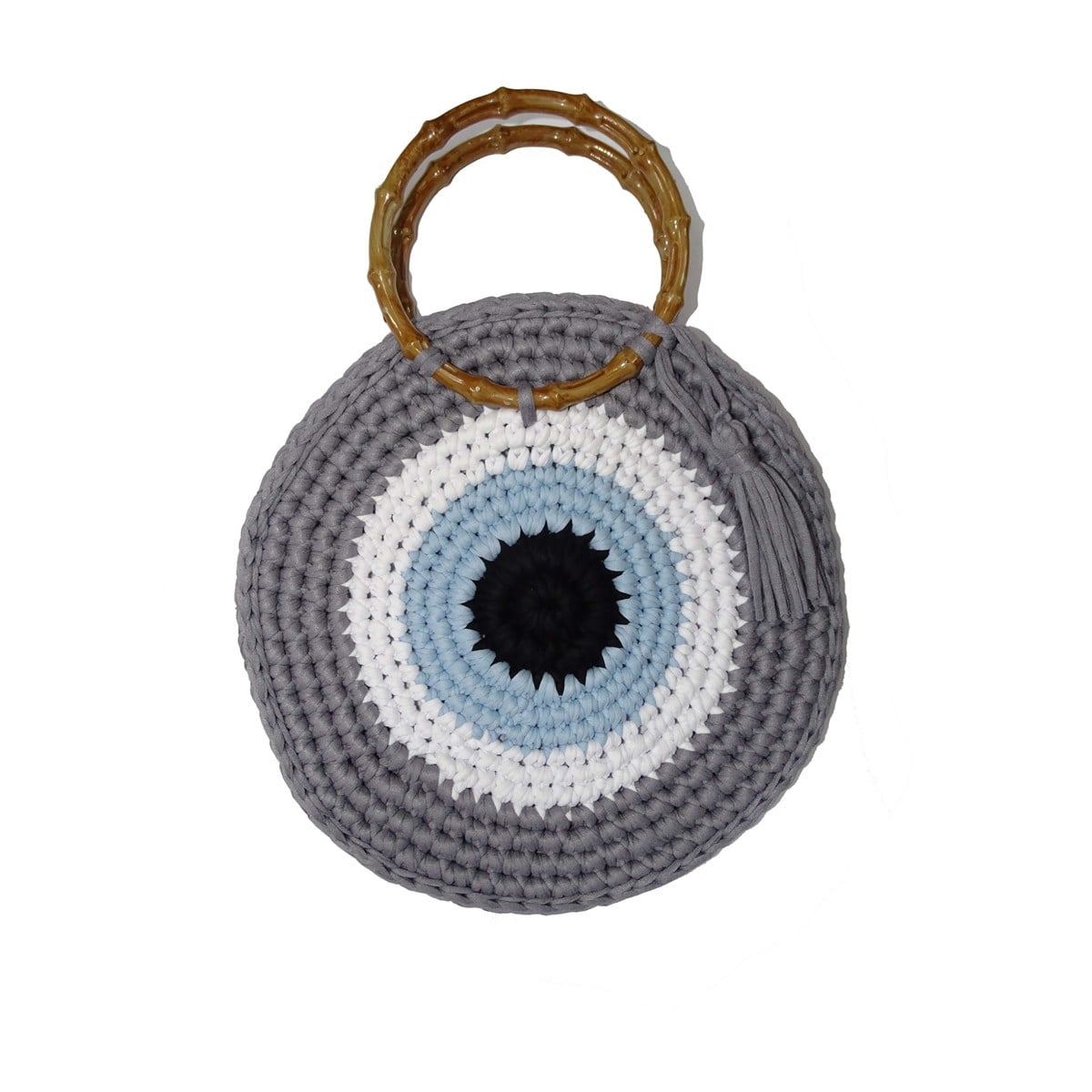 30 Cm Evil Eye Pattern (Color Option) Knitted Bag