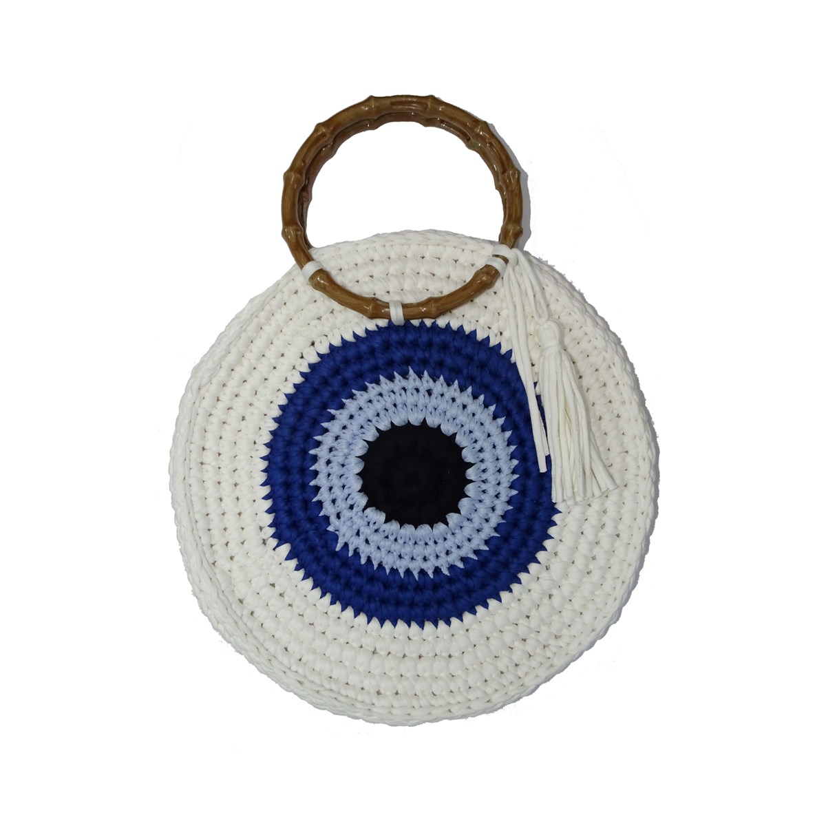 30 Cm Evil Eye Pattern (Color Option) Knitted Bag