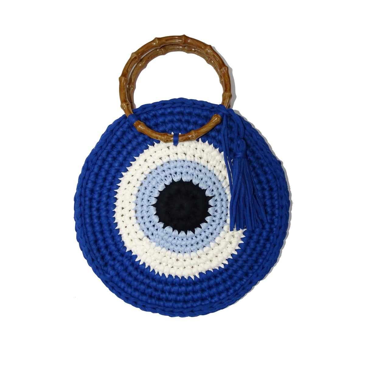 30 Cm Evil Eye Pattern (Color Option) Knitted Bag
