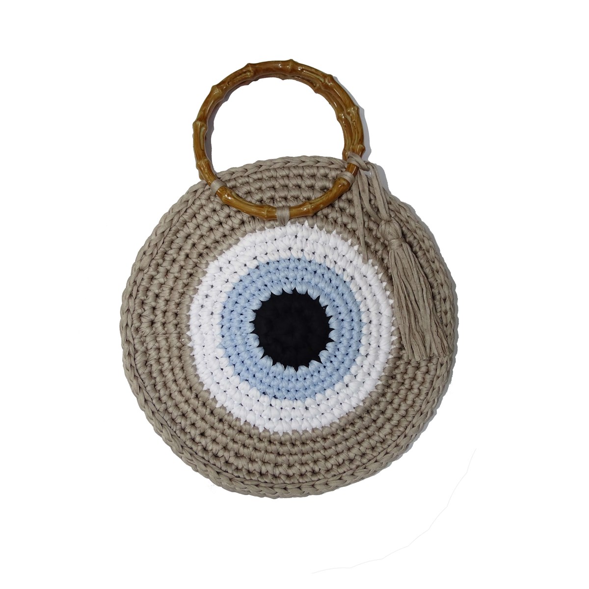 30 Cm Evil Eye Pattern (Color Option) Knitted Bag