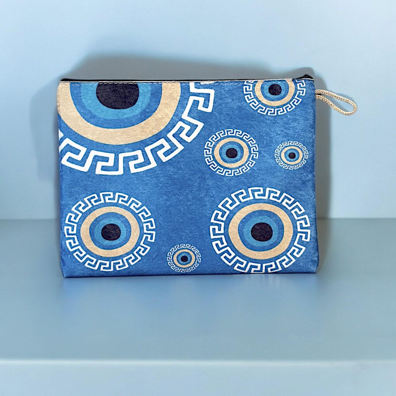 30x22,5 Cm Nazar  Desenli (Desen Seçenekli) Kadife Cüzdan