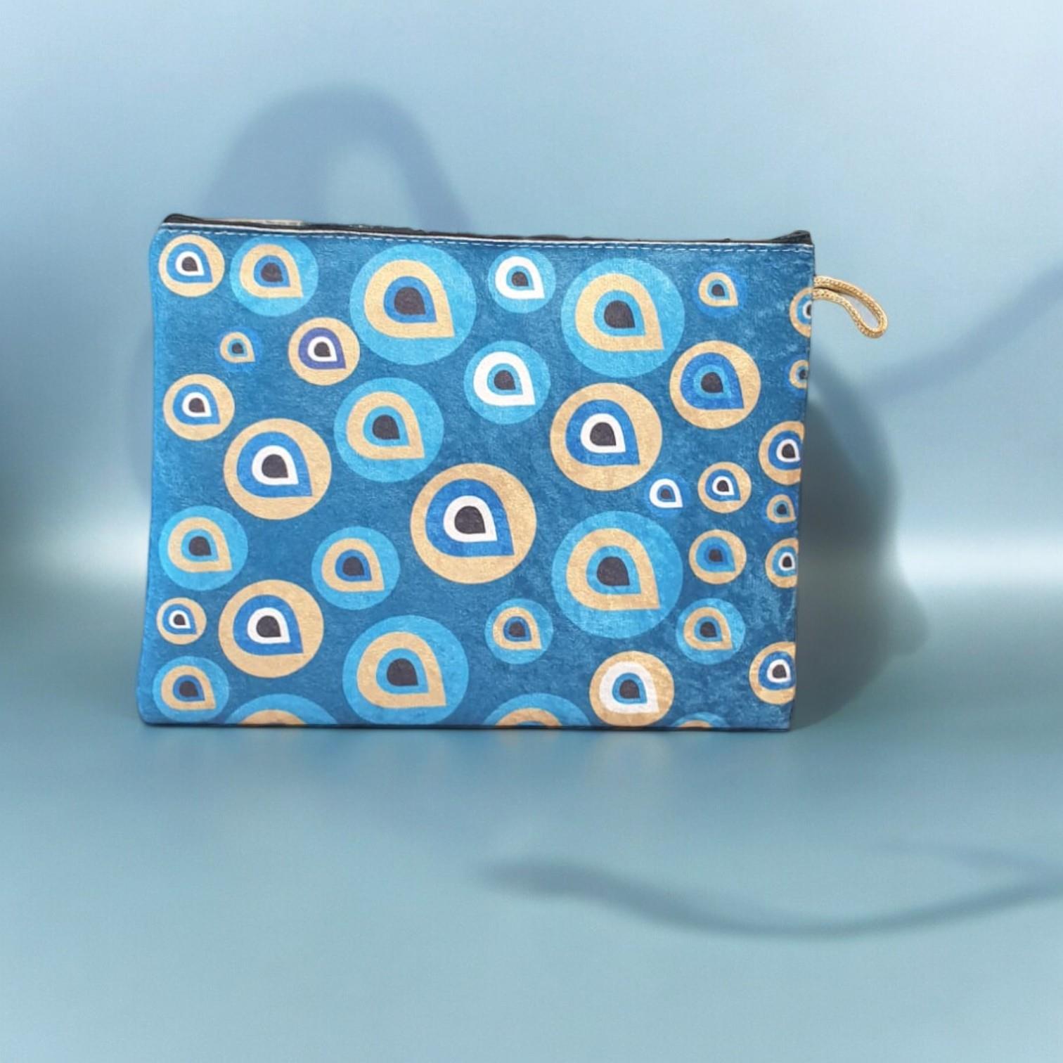 30x22,5 Cm Nazar  Desenli (Desen Seçenekli) Kadife Cüzdan