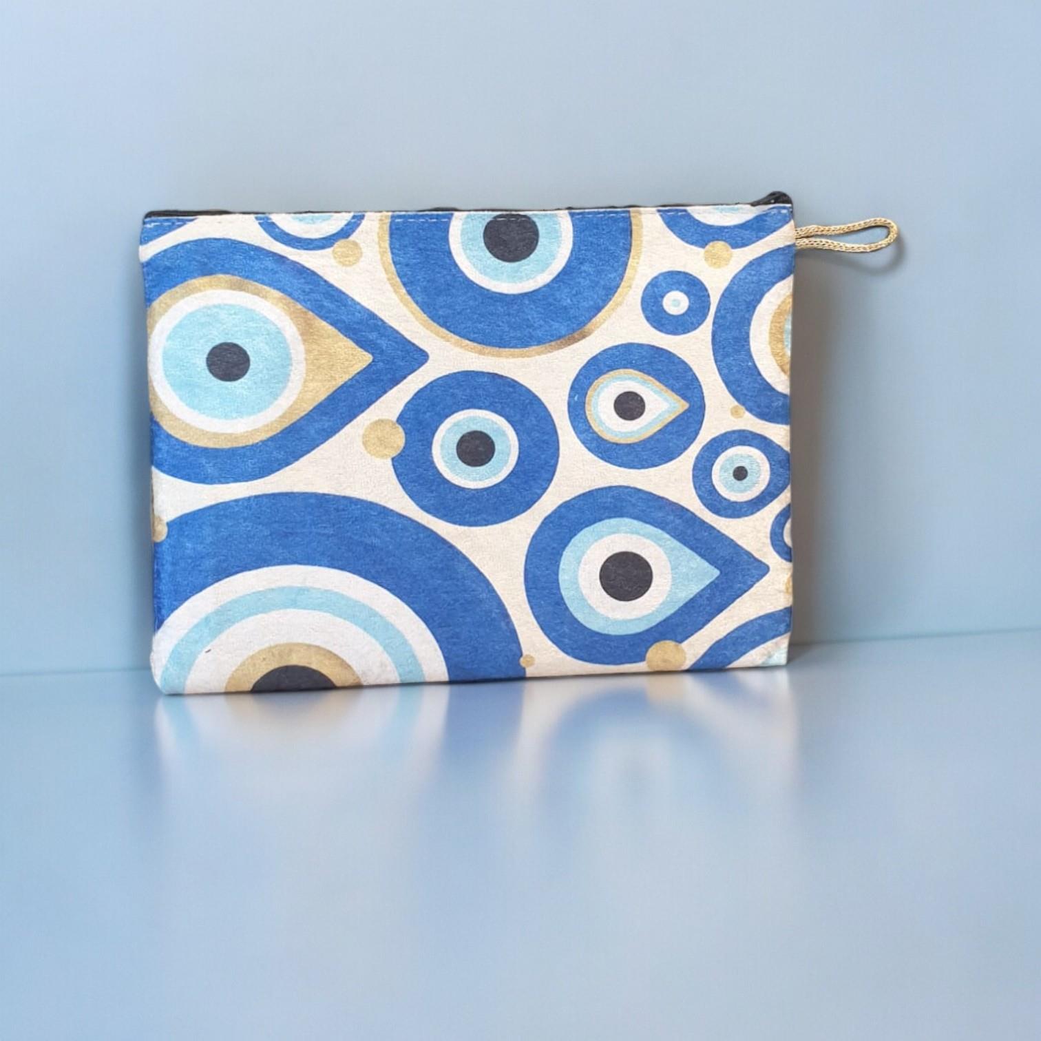 30x22,5 Cm Nazar  Desenli (Desen Seçenekli) Kadife Cüzdan