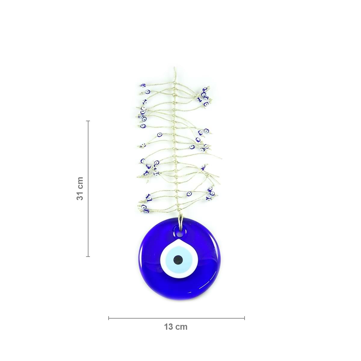 Stringy Evil Eye with 41 Beads