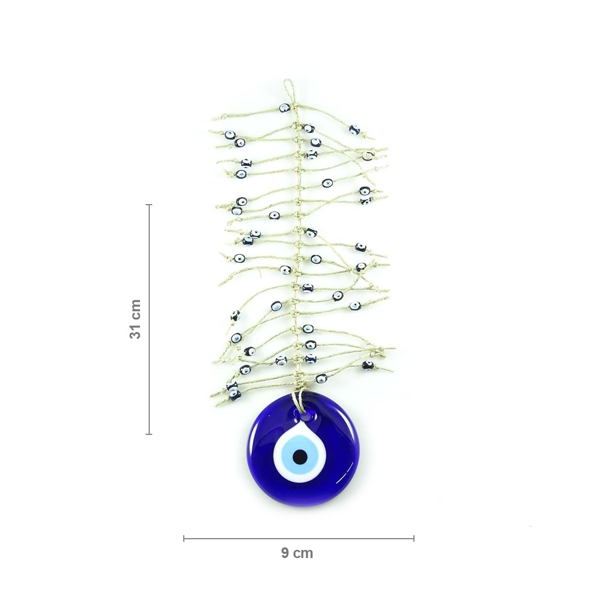 Stringy Evil Eye with 41 Beads