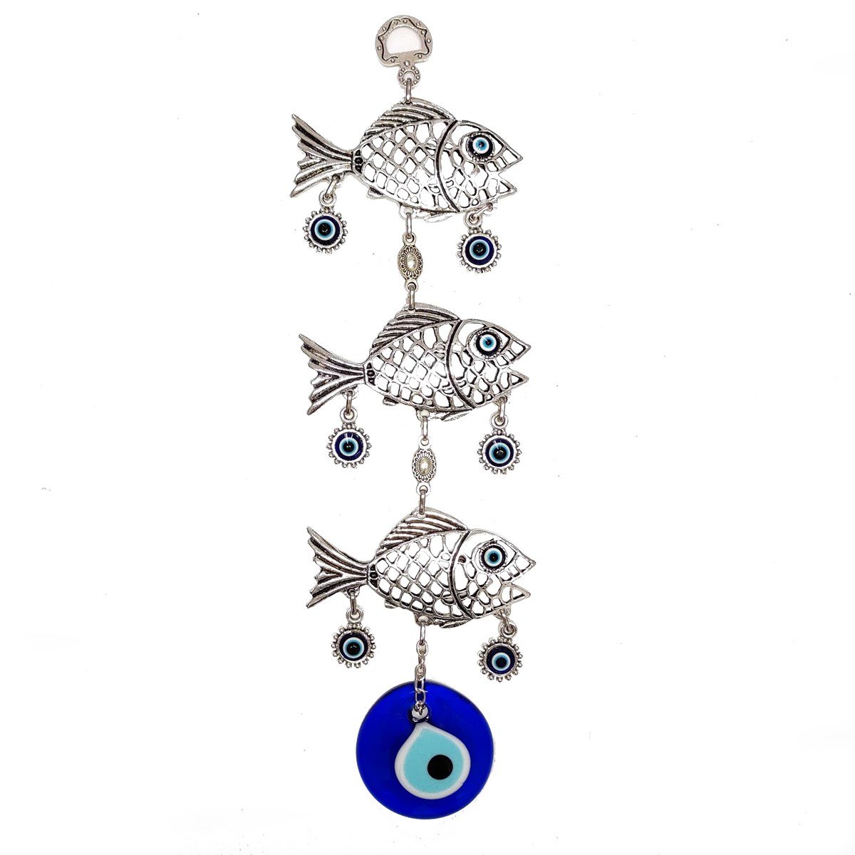 8X30cm Metal Wall Decoration with Triple Fishes