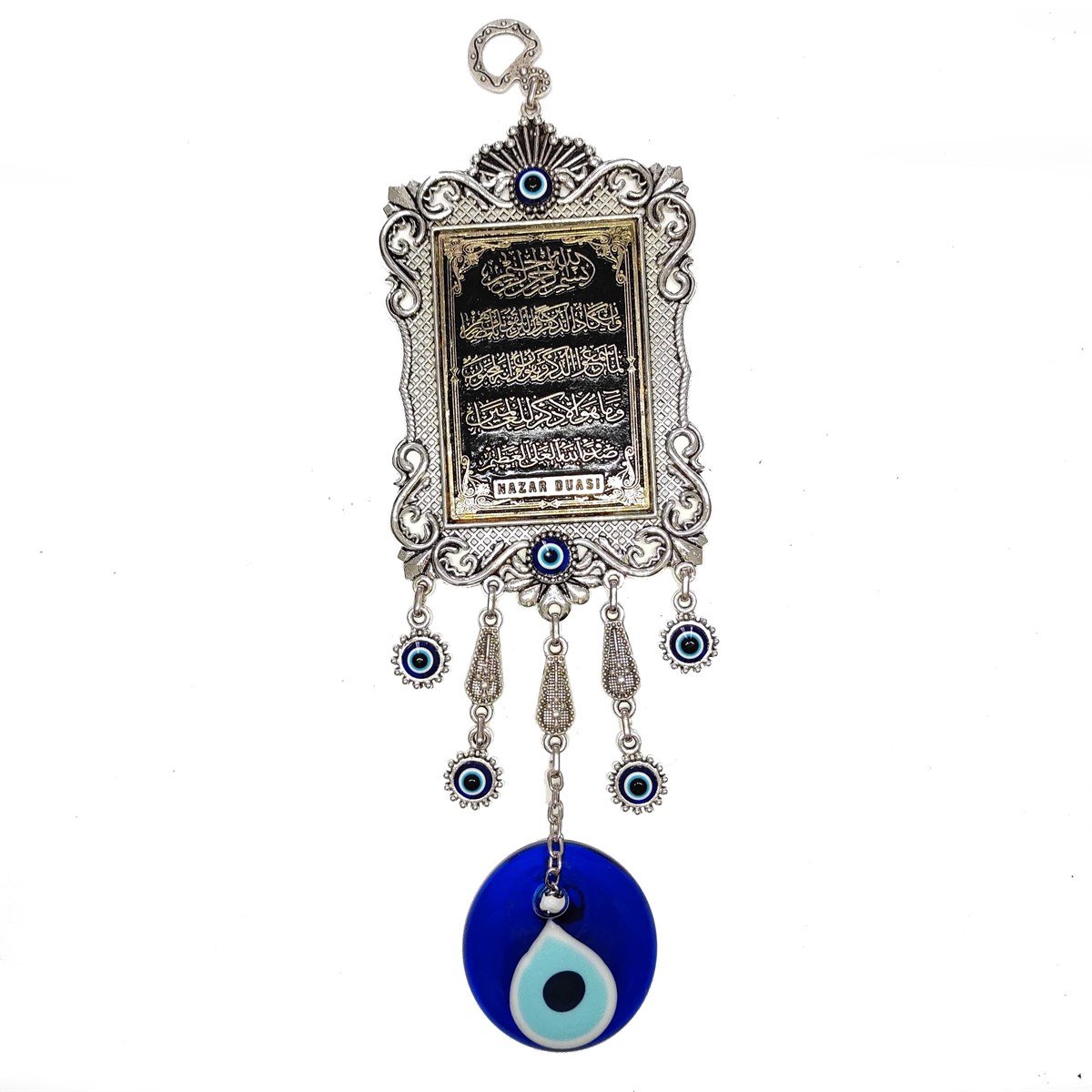 9X28cm Evil Eye Prayer Metal Wall Decoration with Frame 