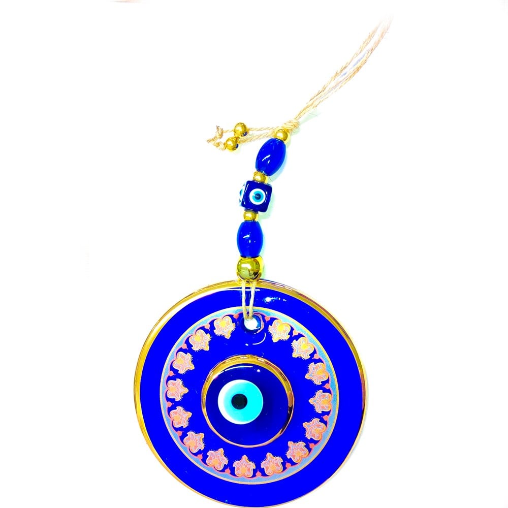 Double Stone (Model & Size Option) Gilded Evil Eye