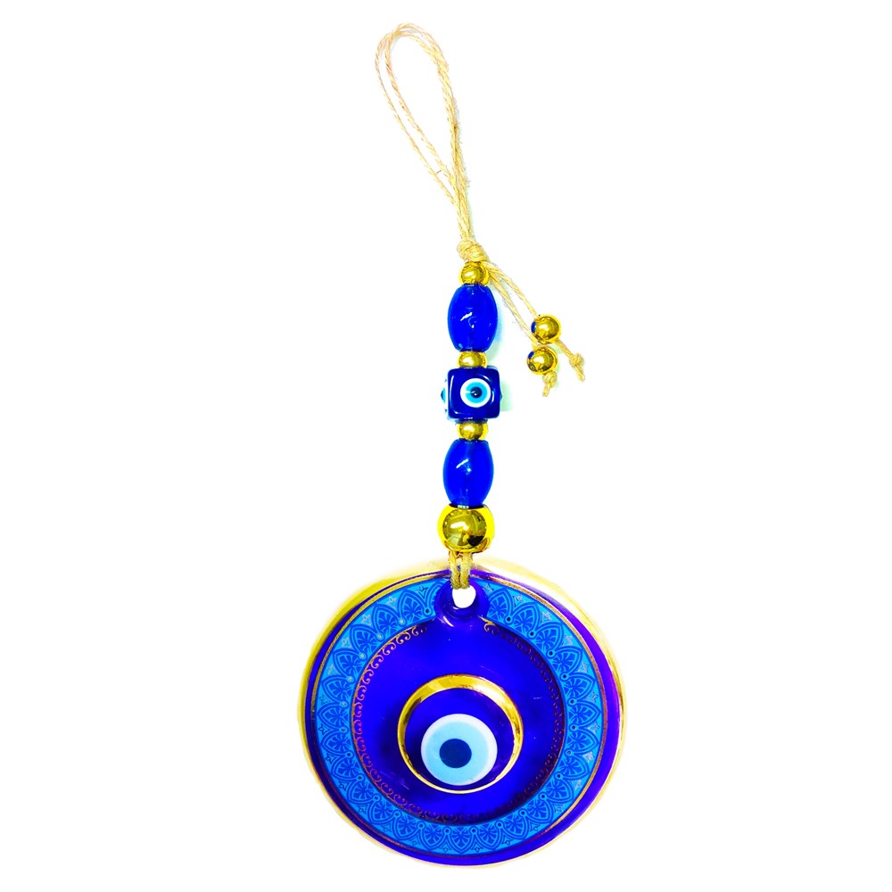 Double Stone (Model & Size Option) Gilded Evil Eye