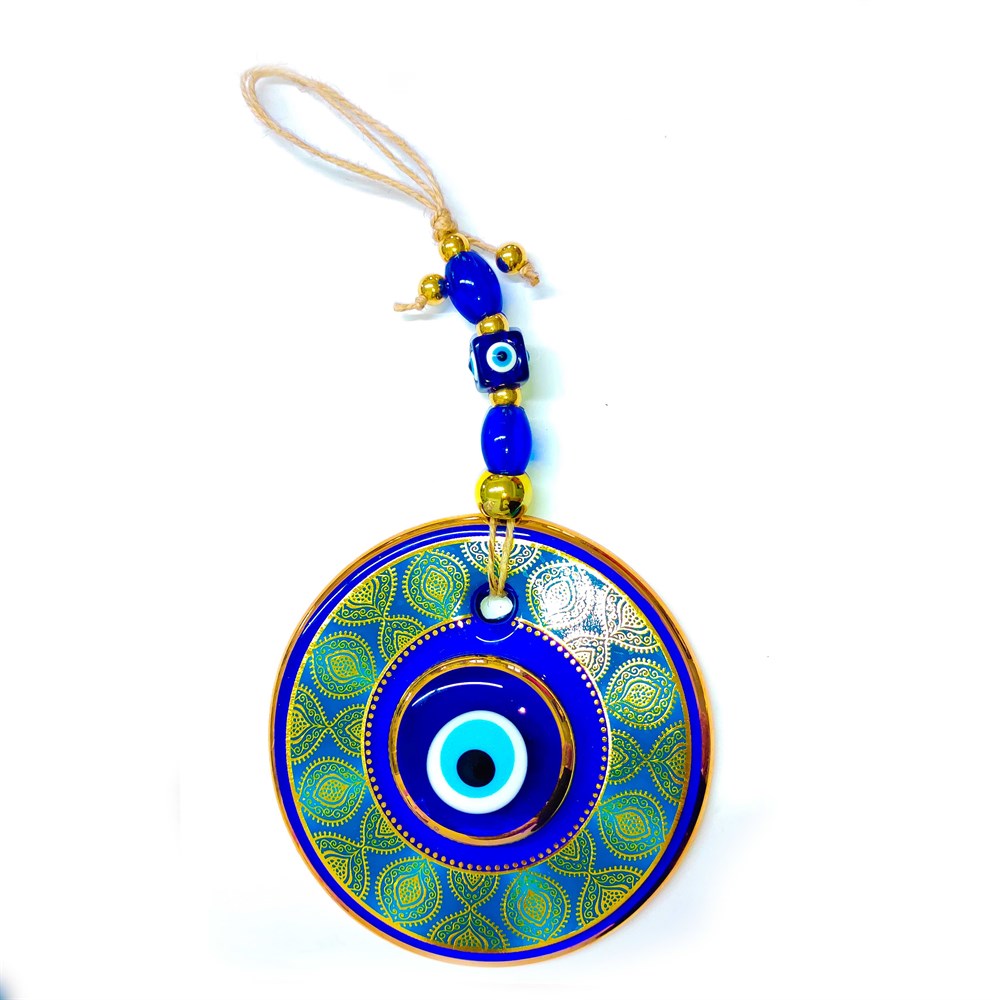 Double Stone (Model & Size Option) Gilded Evil Eye
