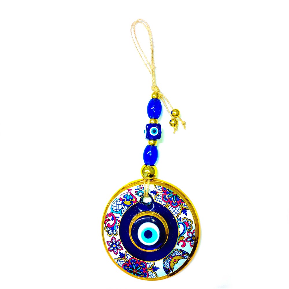 Double Stone (Model & Size Option) Gilded Evil Eye