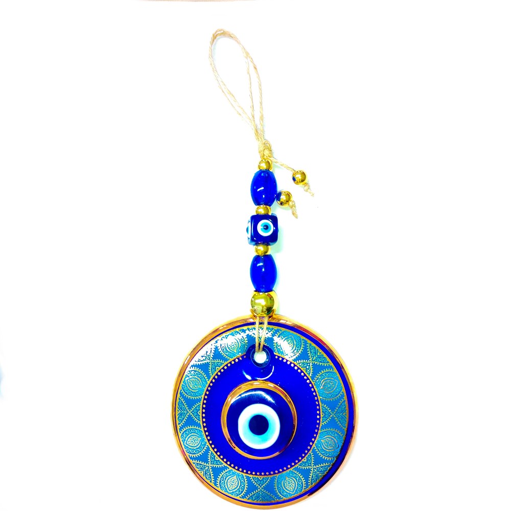 Double Stone (Model & Size Option) Gilded Evil Eye
