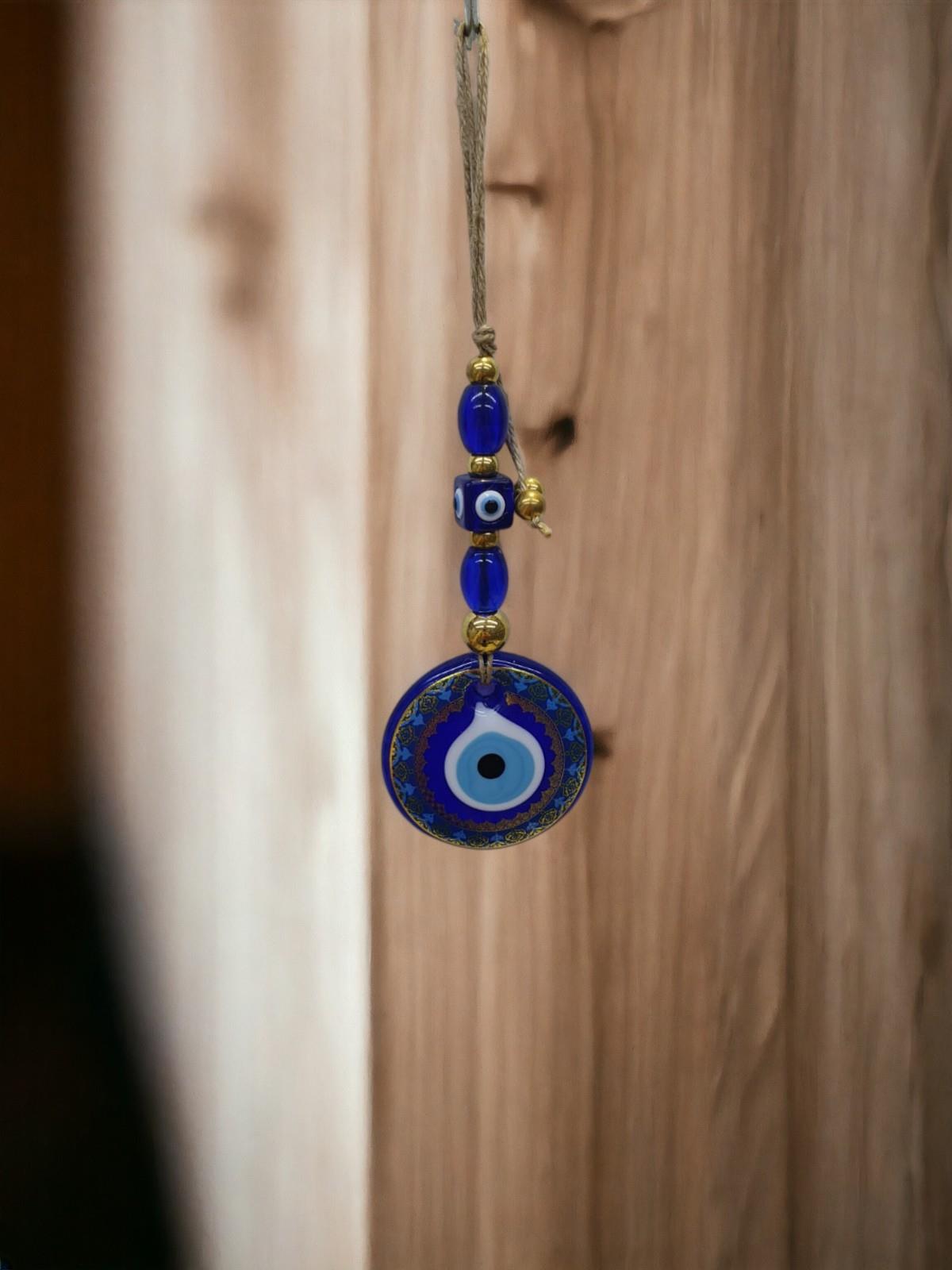 Çini Cam Nazar Duvar Süsü (7CM)