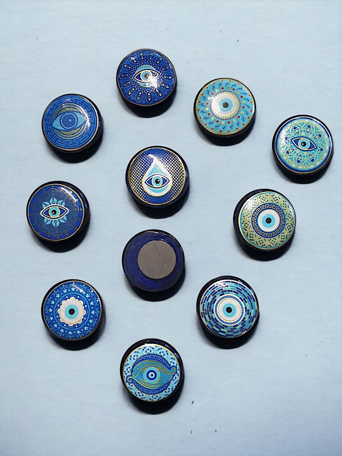 Çini Nazar Magnet (4CM)