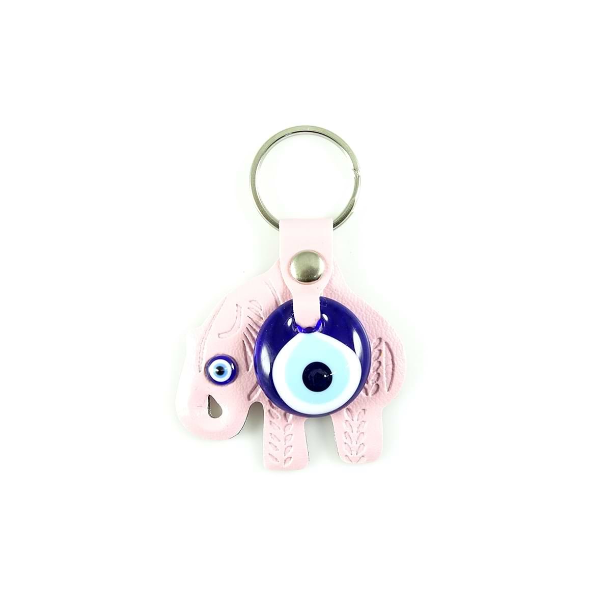 Elephant Design Leather Keychain