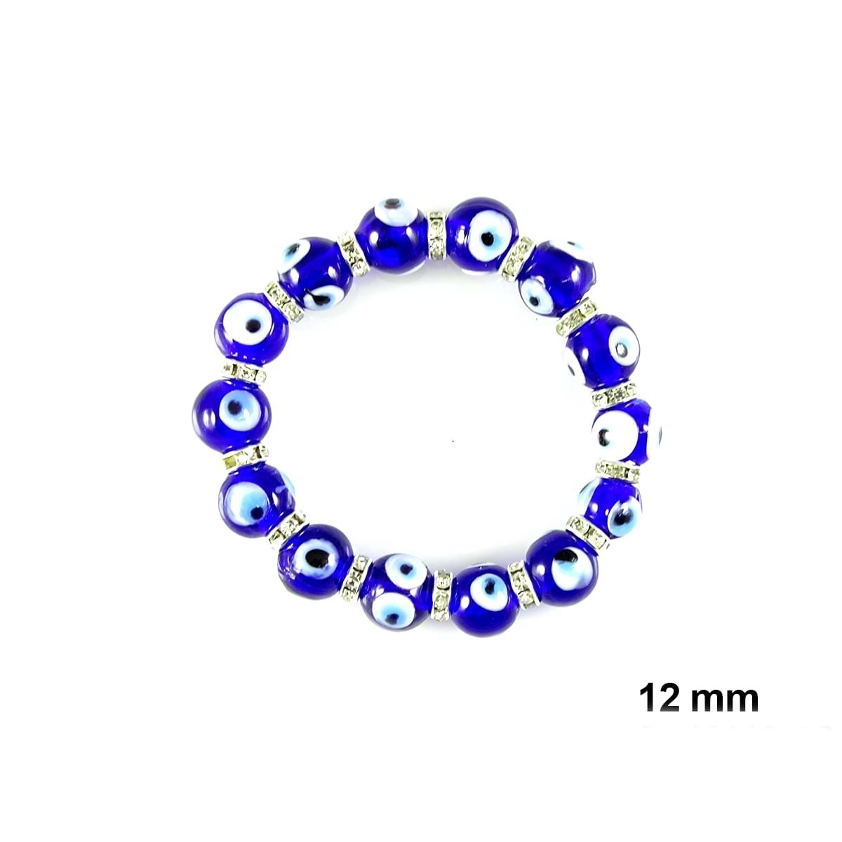 Glass Evil Eye Bracelet with Washers