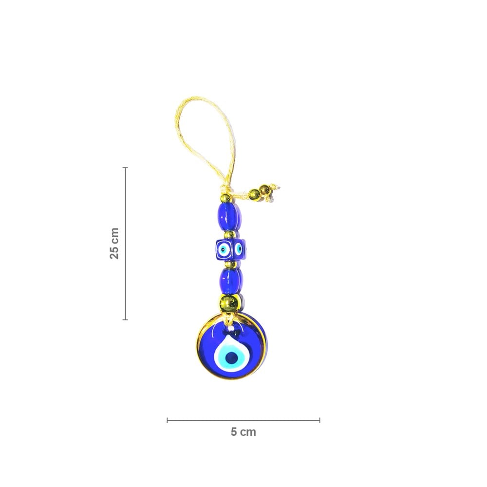 Natural Rope Gold Gilded Glass Evil Eye Wall Decoration
