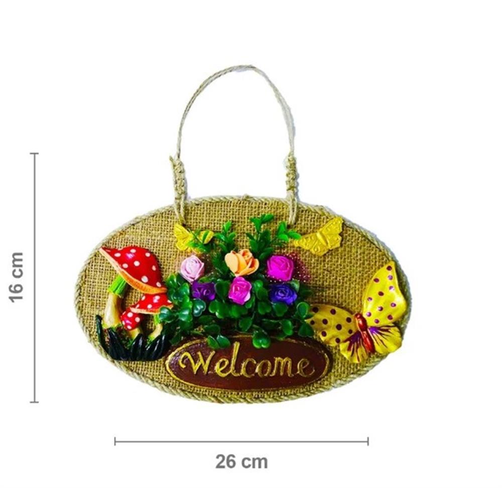 Welcome Written Wooden Door-Wall Decoration (Model Option)