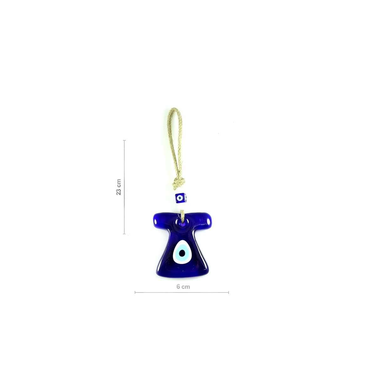 Evil Eye Wall Decoration with Natural Rope and Small Figure