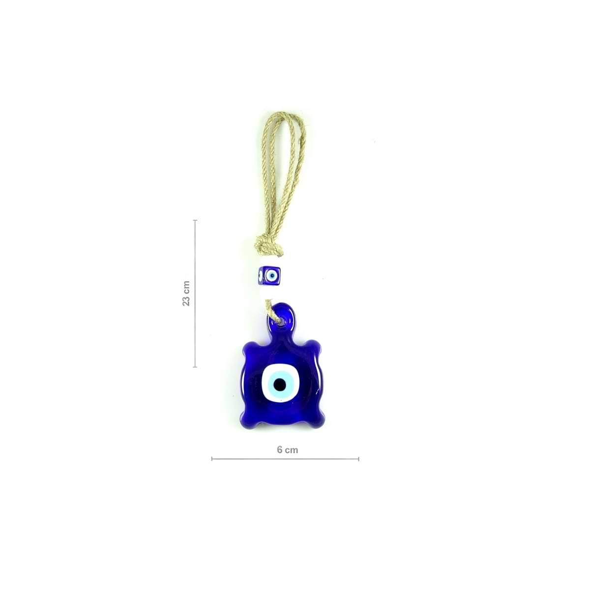 Evil Eye Wall Decoration with Natural Rope and Small Figure