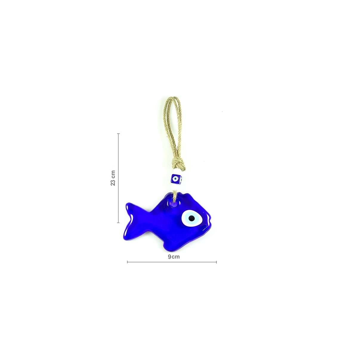 Evil Eye Wall Decoration with Natural Rope and Small Figure