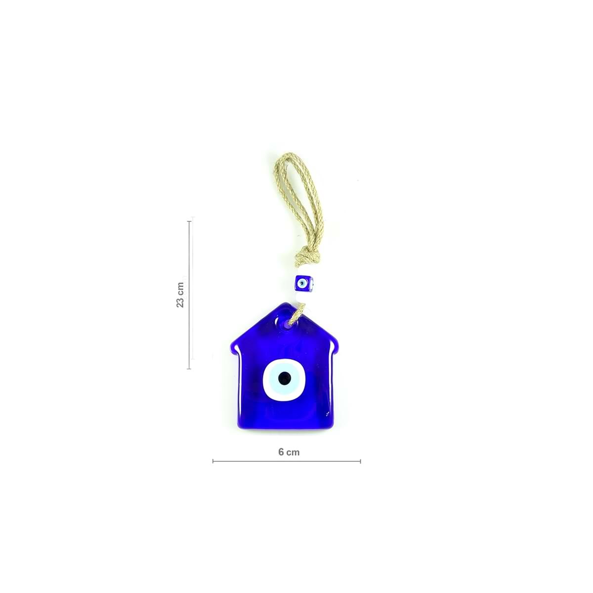 Evil Eye Wall Decoration with Natural Rope and Small Figure