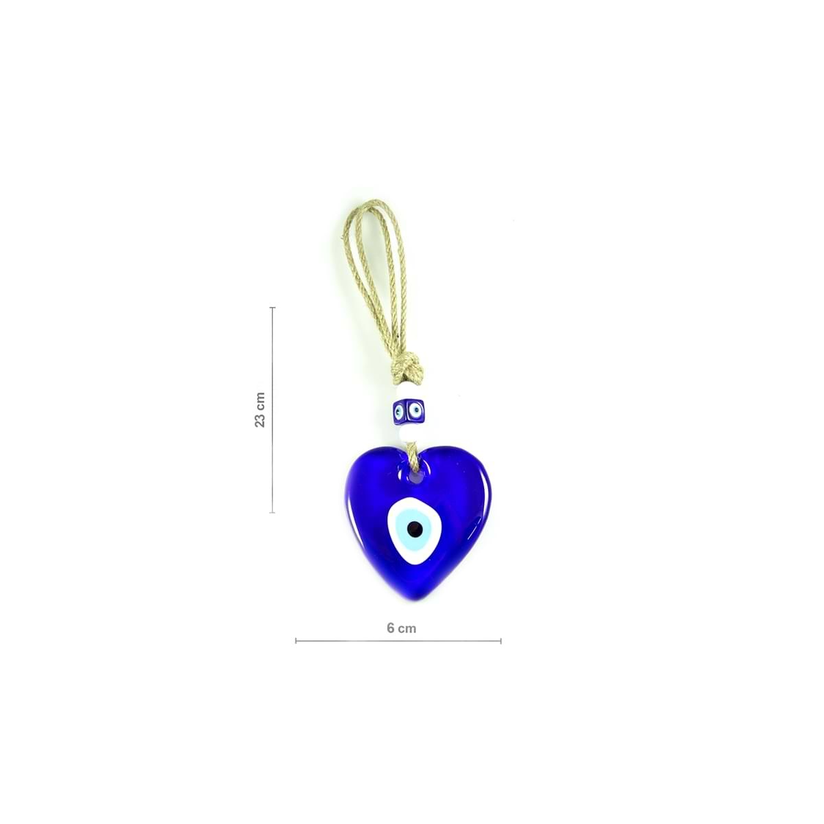 Evil Eye Wall Decoration with Natural Rope and Small Figure