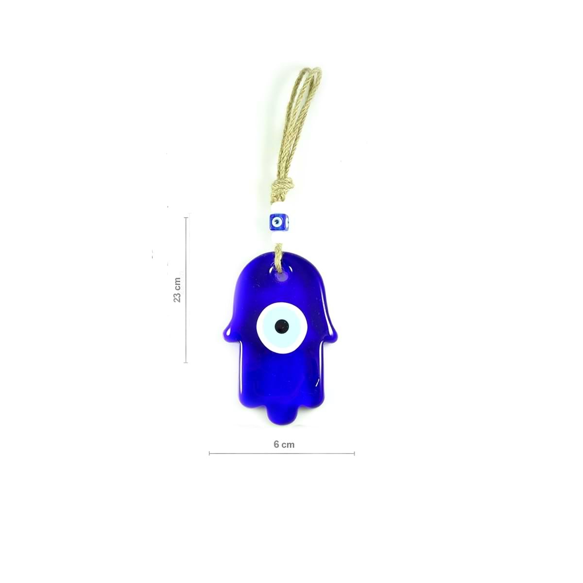 Evil Eye Wall Decoration with Natural Rope and Small Figure