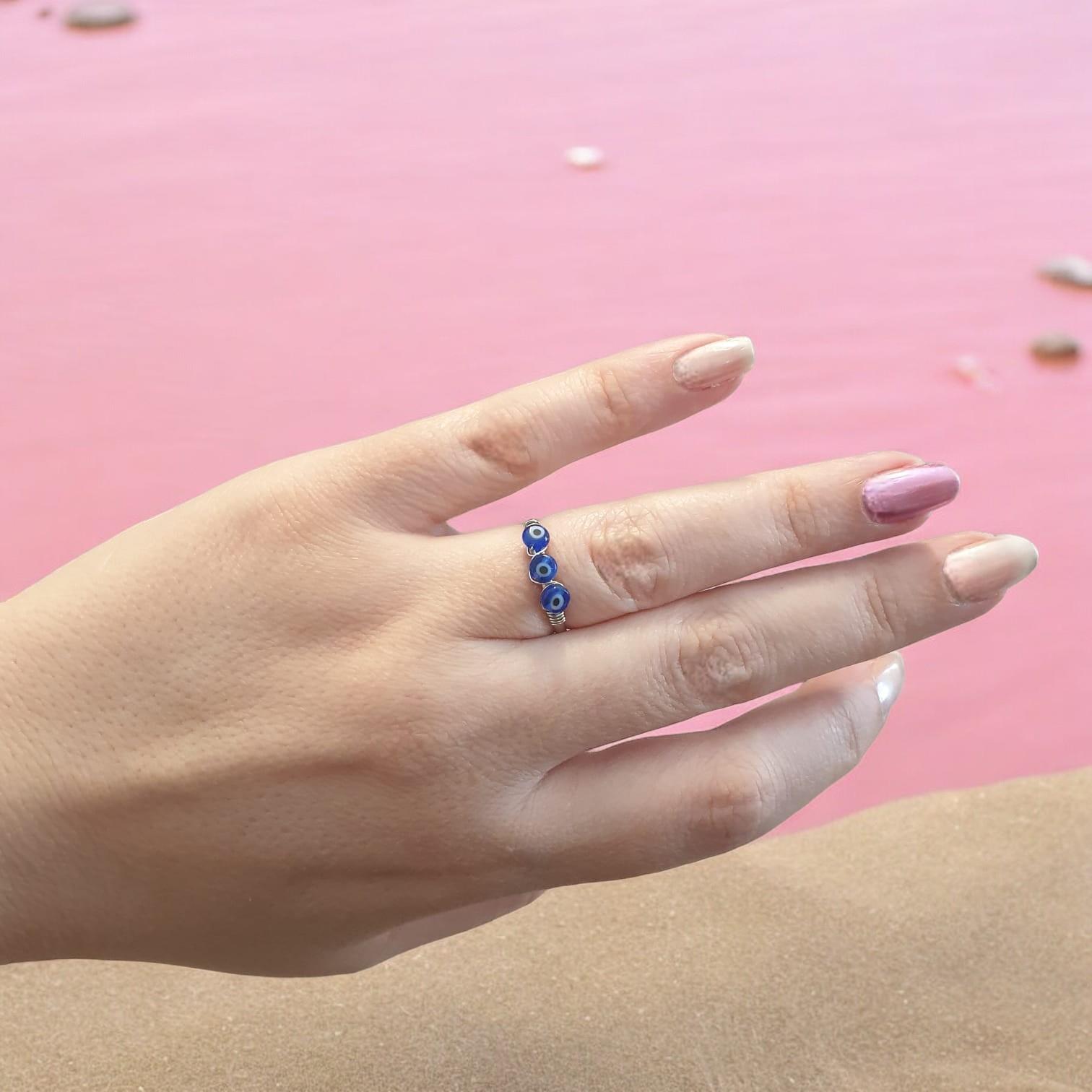 Nazar Boncuklu Yüzük 