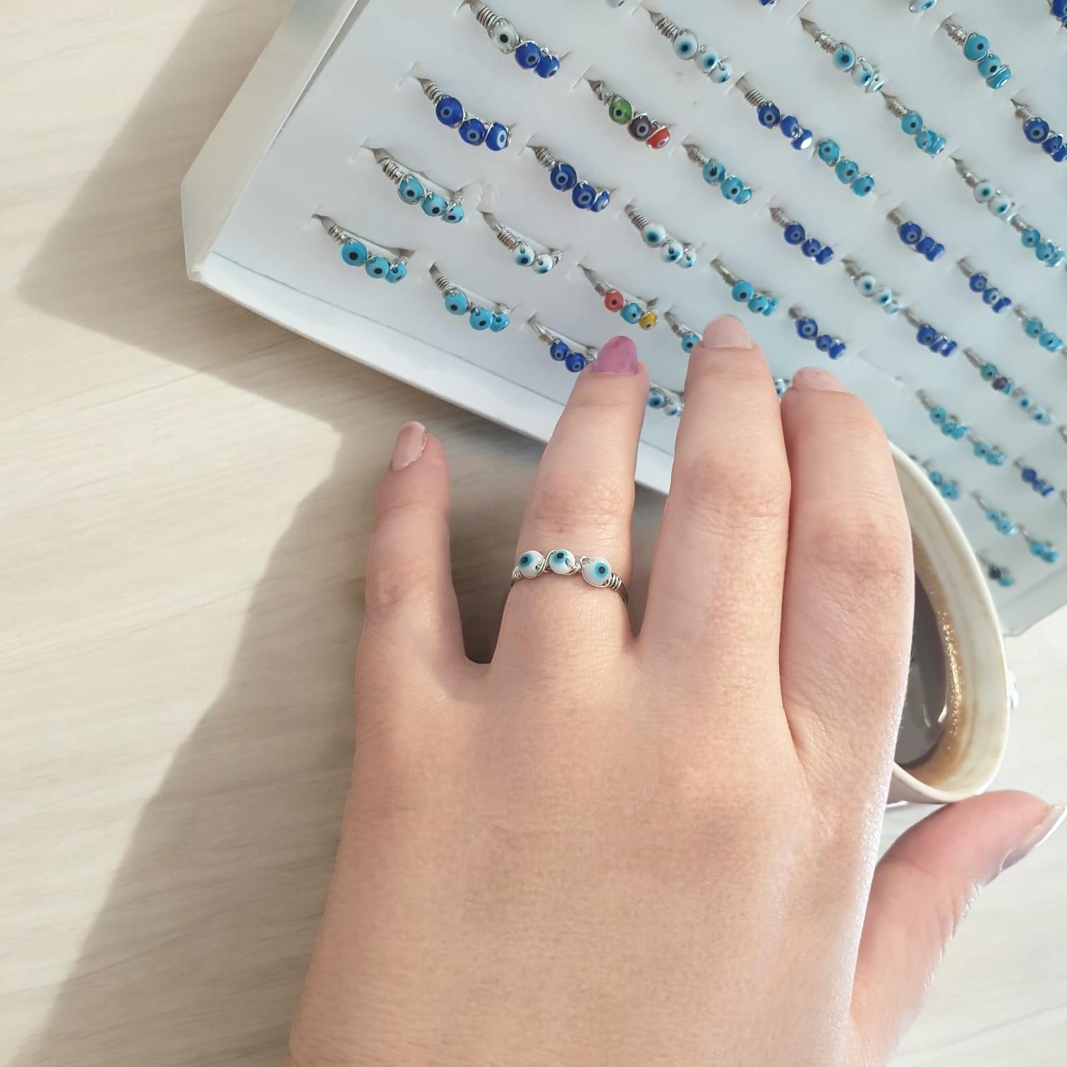 Nazar Boncuklu Yüzük 