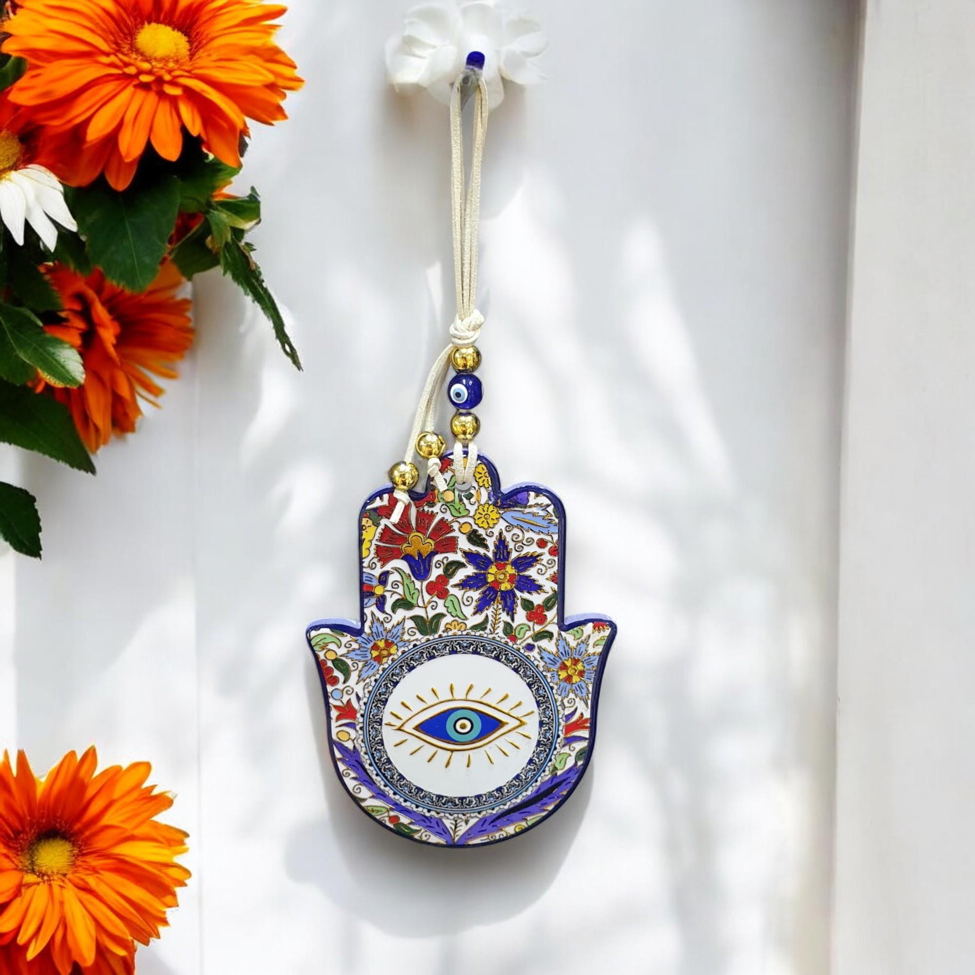 Polyester Fatma Ana Eli Nazar Duvar Süsü 