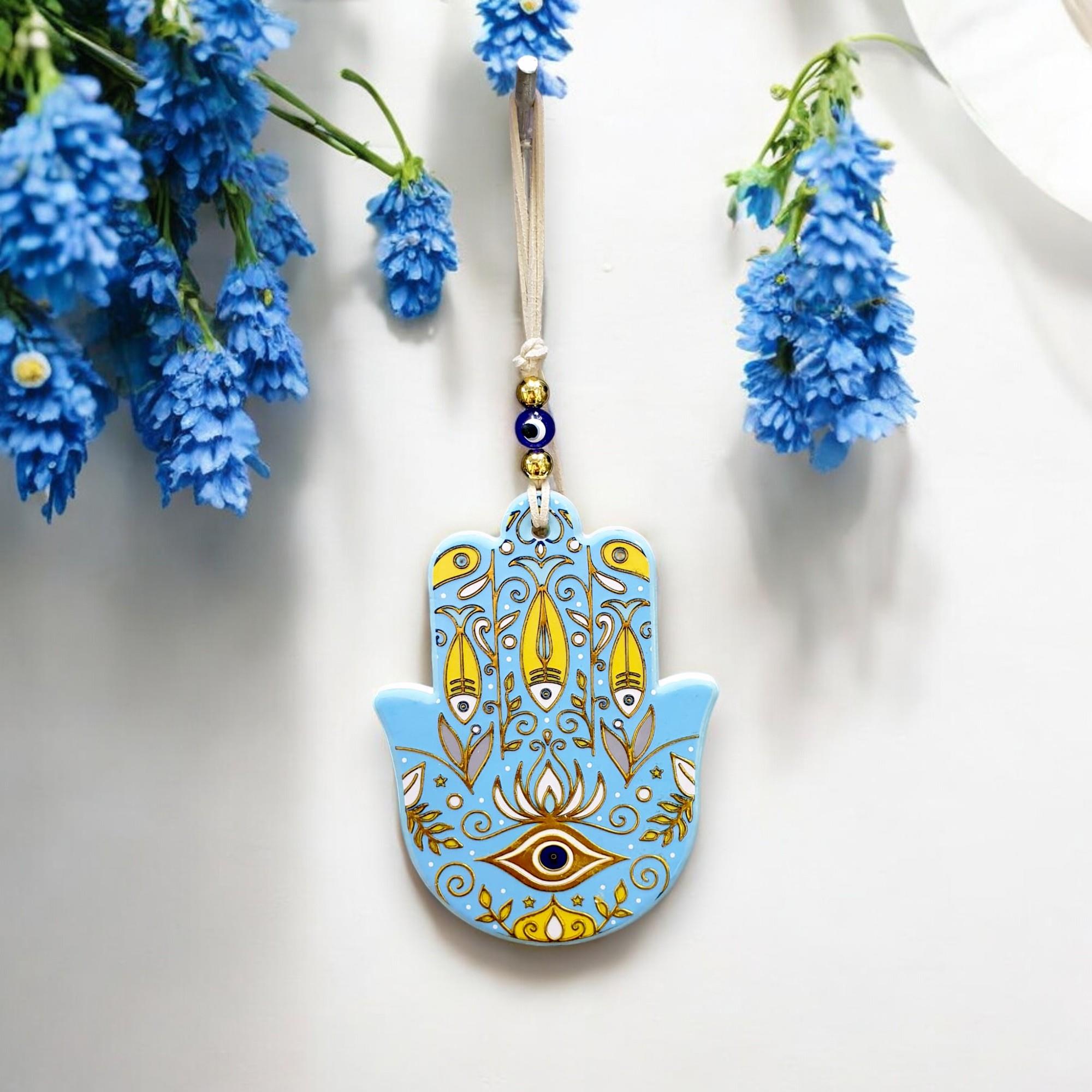 Polyester Fatma Ana Eli Nazar Duvar Süsü 