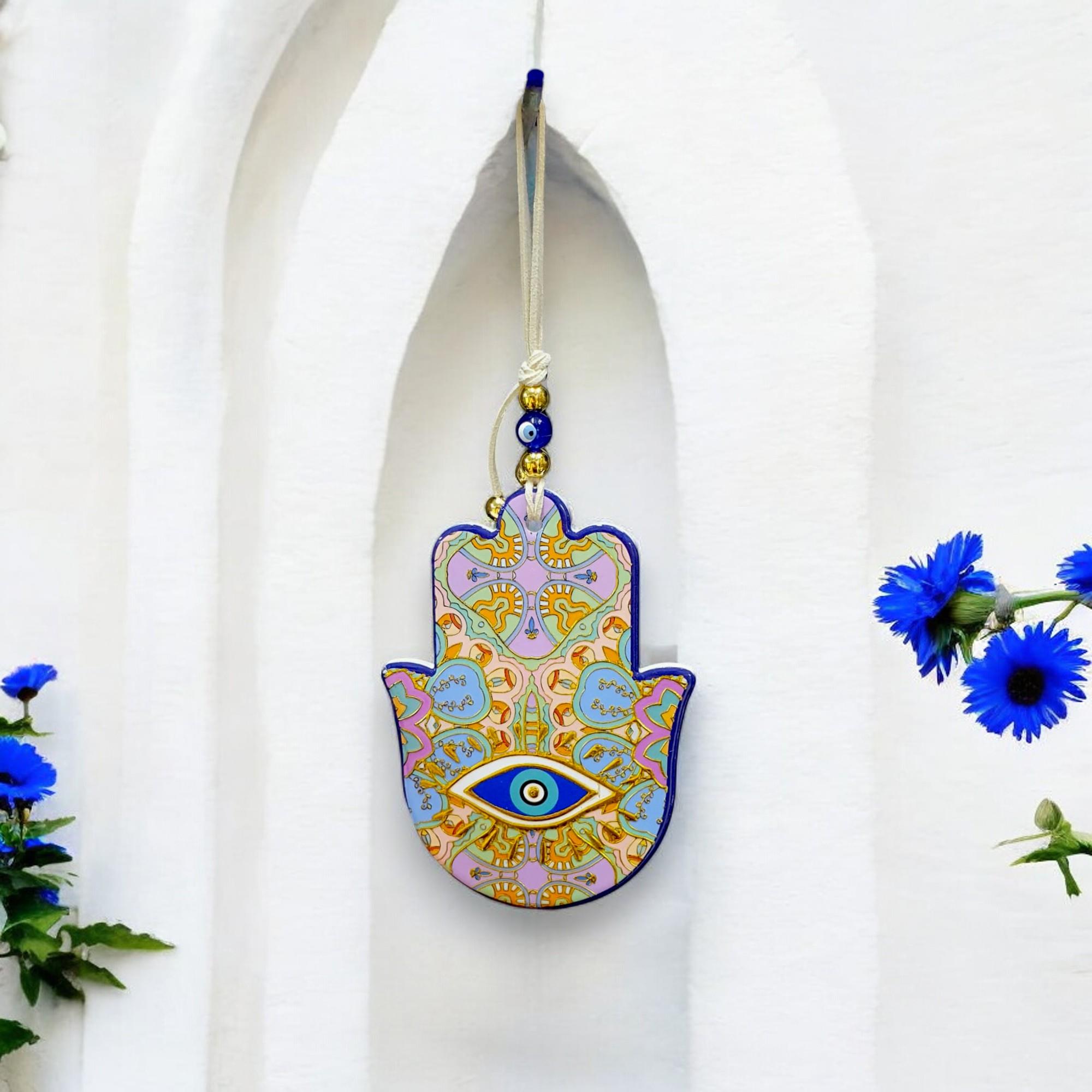 Polyester Fatma Ana Eli Nazar Duvar Süsü 