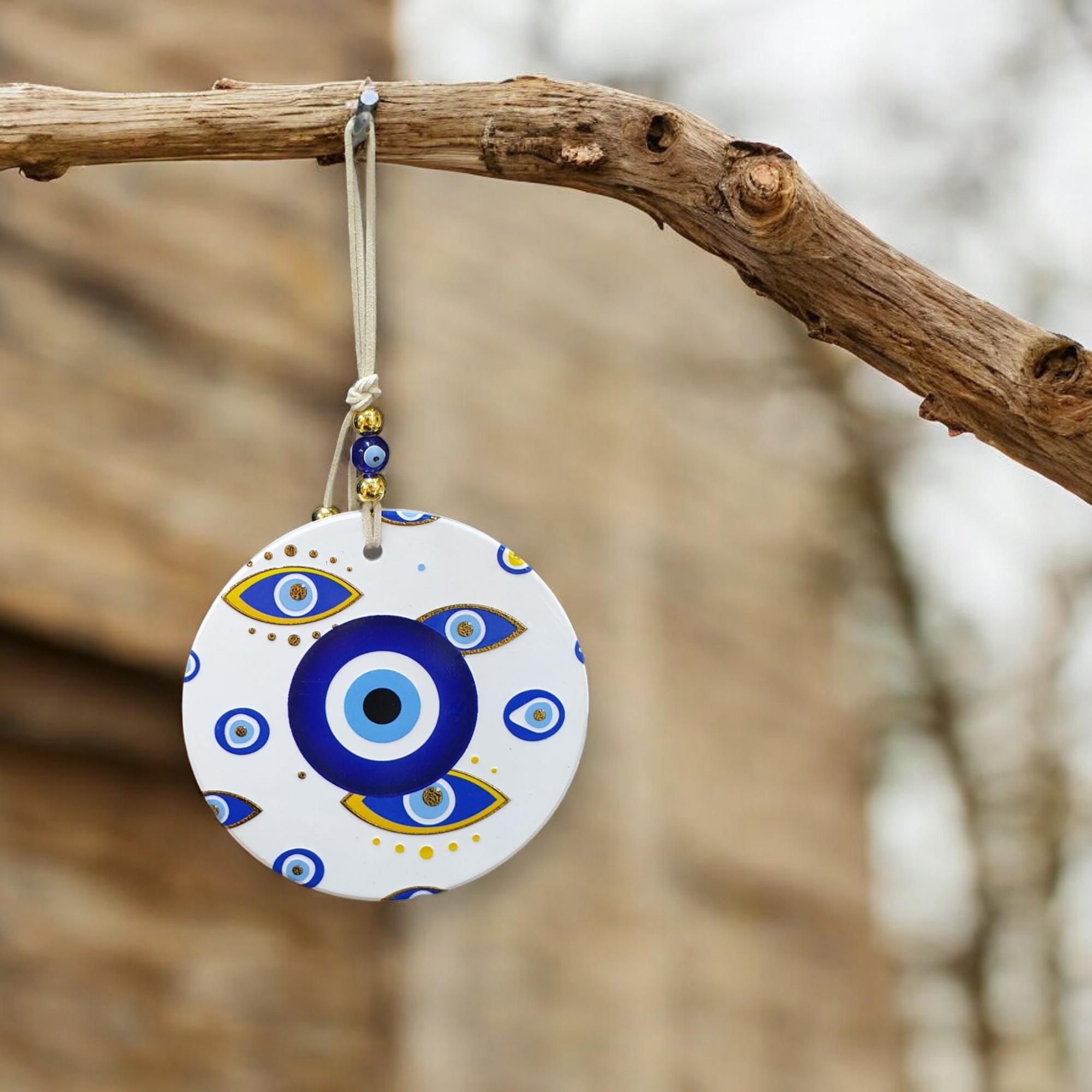 Polyester Nazar Duvar Süsü (12CM)