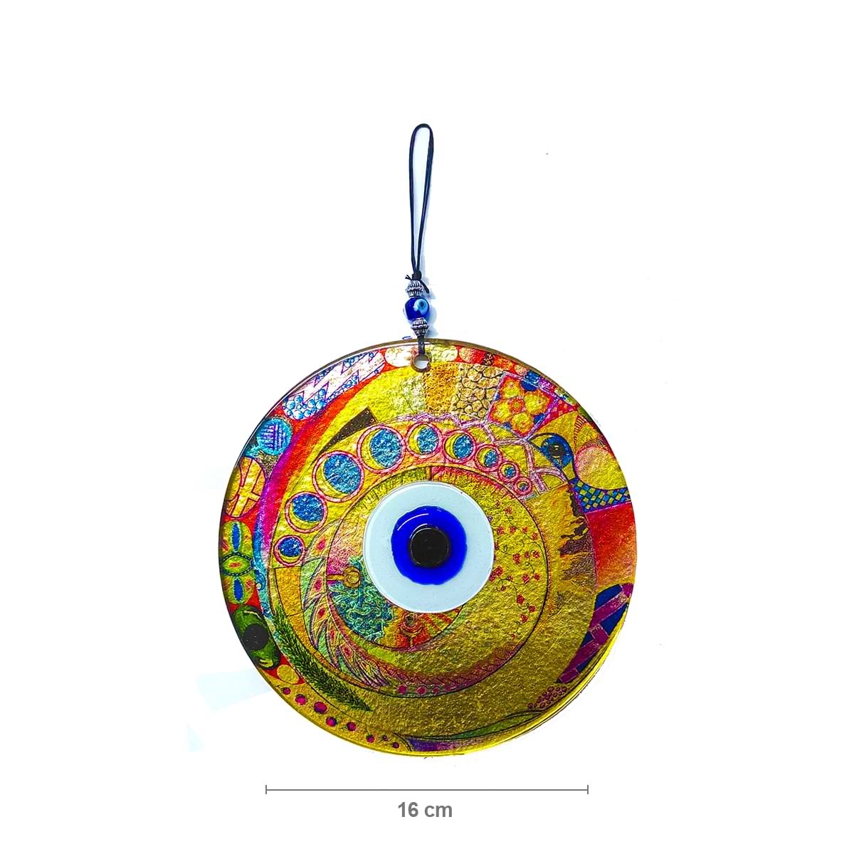 Fusion Gilded Glass Evil Eye with Pattern DSCF0051