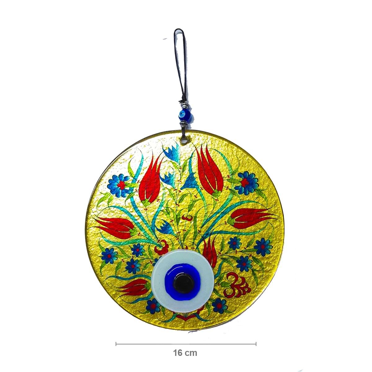 Fusion Gilded Glass Evil Eye with Pattern DSCF160067