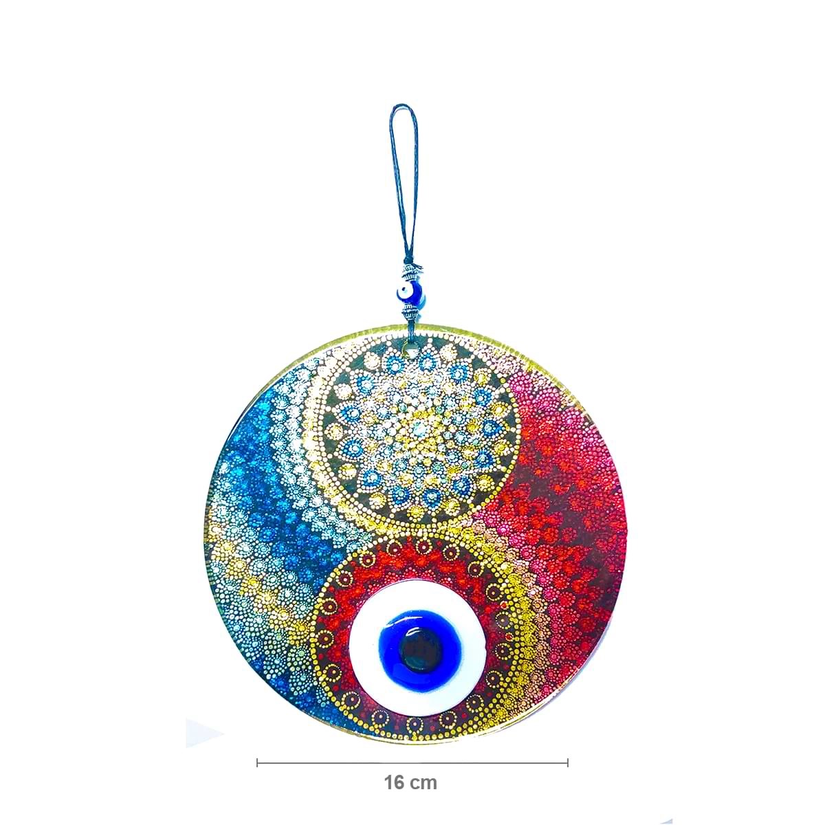 Fusion Gilded Glass Evil Eye with Pattern DSCF160063